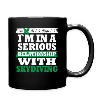 Parachutisme Ma relation sérieuse drôle - Mug uni - noir - Droite