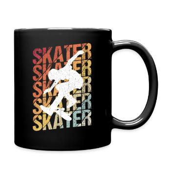 Skateboard Skateboarding Skater Vintage Retro Boar - Mug uni - noir - Droite