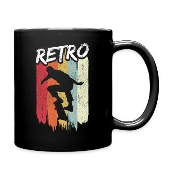 Skateboard Skateboarding Skater Vintage Retro Boar - Mug uni - noir - Droite