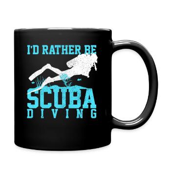 Tauchen Lustig Vintage Taucher Geschenk - Tasse einfarbig - Schwarz - Rechts