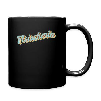Metzger Abschluss-Geschenk Fleischerin - Tasse einfarbig - Schwarz - Rechts