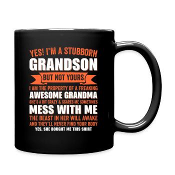 Petit-fils et grands-parents - Un lien spécial - Mug uni - noir - Droite