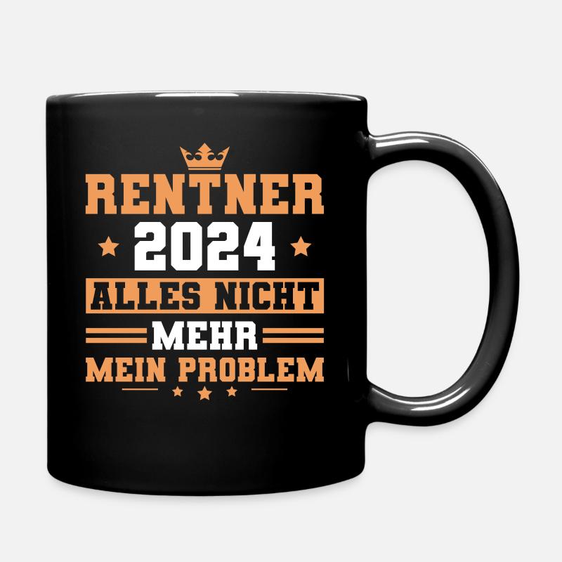 Rente 2024 Pensionär Rentner - Tasse einfarbig - Schwarz