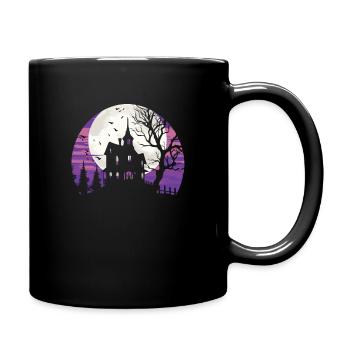 Costume de fête d'Halloween Maison hantée Temps - Mug uni - noir - Droite