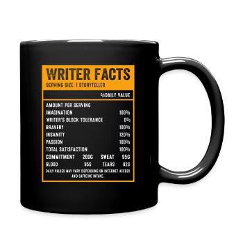 Writer - Storyteller Facts - Full Colour Mug - black - Right