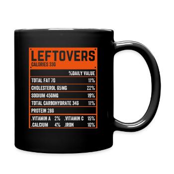 No Waste - Food Leftovers Nutritional Values Check! - Full Colour Mug - black - Right