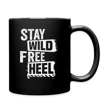 Touring Skis Wild Telemark Ski Heel Free - Free Heel - Full Colour Mug - black - Right