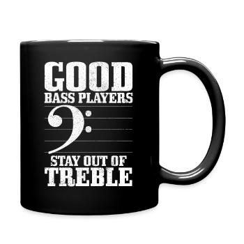 Bassist Bass Gitarre Lustiges Geschenk - Tasse einfarbig - Schwarz - Rechts