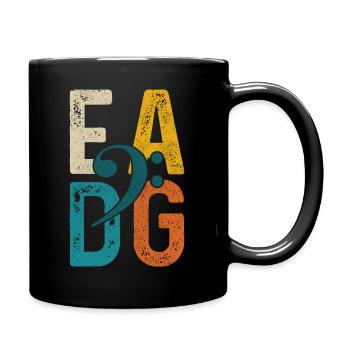 Bassist Bass Gitarre Lustiges Geschenk - Tasse einfarbig - Schwarz - Rechts