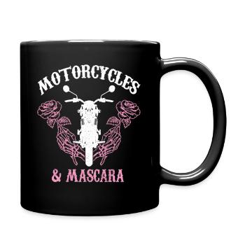 Motorrad Biker Lustiges Geschenk - Tasse einfarbig - Schwarz - Rechts