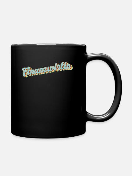 Finanzamt Abschluss-Geschenk Finanzwirtin - Tasse einfarbig - Schwarz