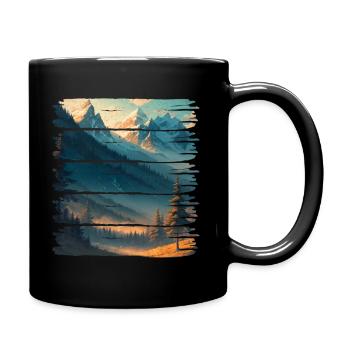 Landscape, nature, forest - Full Colour Mug - black - Right