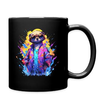Cool Meerkat Sarfari Africa Lover - Full Colour Mug - black - Right