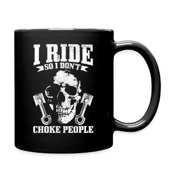 Moto Biker Drôle Cadeau - Mug uni - noir - Droite