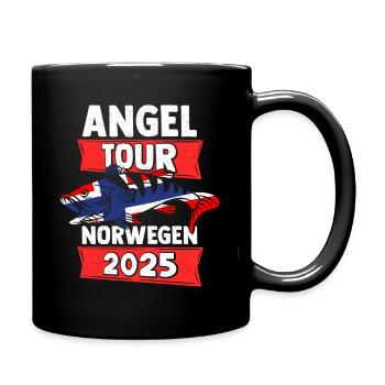 Angeltour Norwegen Fischer Angelteam Karpfen Angle - Tasse einfarbig - Schwarz - Rechts