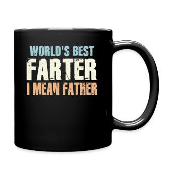 Le meilleur péteur du monde, je veux dire le père - Mug uni - noir - Droite