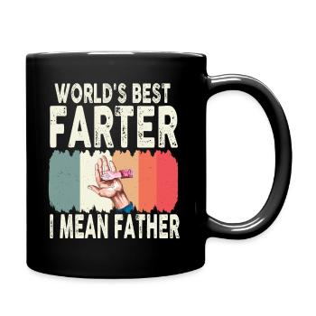 World's Best Farter I Mean Father - Full Colour Mug - black - Right