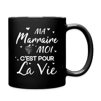 Marraine Filleule Filleul - Mug uni - noir - Droite