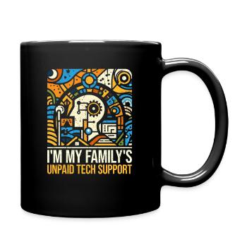 I'm My Family's Unpaid Tech Support - Full Colour Mug - black - Right