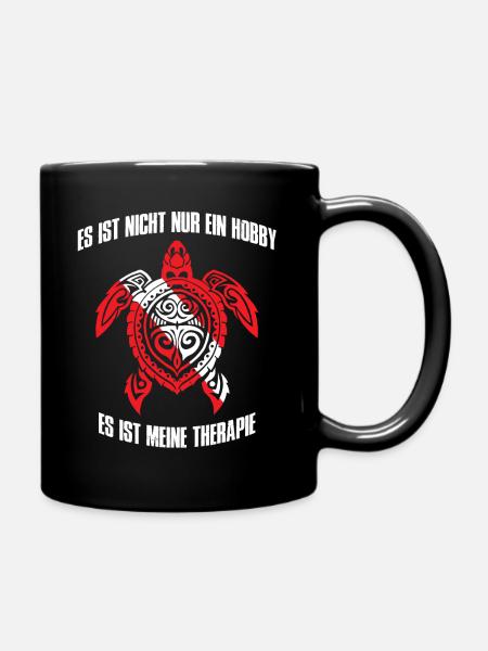 Es Ist Nicht Nur Ein Hobby Es Ist Meine Therapie - Tasse einfarbig - Schwarz