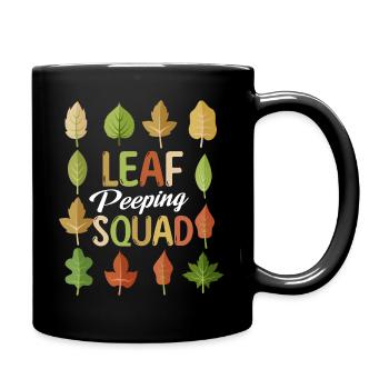 Leaf Peeping Squad Autumn Leaf Peeper - Tasse einfarbig - Schwarz - Rechts