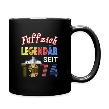 Fuffzich 50. Geburtstag Köln - Tasse einfarbig - Schwarz - Rechts
