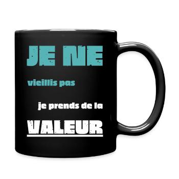 Männer, Frauen, Humorvoll, Humorvolles T-Shirt-Geschenk - Tasse einfarbig - Schwarz - Rechts