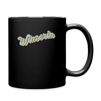 Weinbauer Abschluss-Geschenk Winzerin - Tasse einfarbig - Schwarz - Rechts