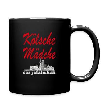 Karneval Kölsche Mädche Köln Kölsch Viva Colonia - Tasse einfarbig - Schwarz - Rechts