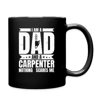 Papa charpentier intrépide - Maître des outils et du cœur - Mug uni - noir - Droite
