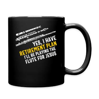Flûtiste Chrétien Femmes Filles Hommes Flûtiste - Mug uni - noir - Droite