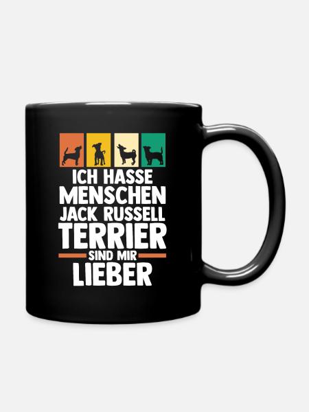 Hund Jacke Russell - Tasse einfarbig - Schwarz
