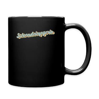 Schornsteinfeger Abschluss-Geschenk - Tasse einfarbig - Schwarz - Rechts
