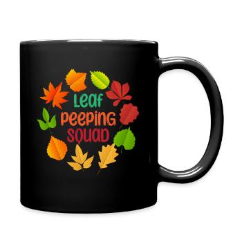 Leaf Peeping Squad Autumn Leaf Peeper - Tasse einfarbig - Schwarz - Rechts