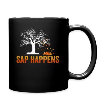 Sirop d’érable arbre tapotement drôle automne - Mug uni - noir - Droite