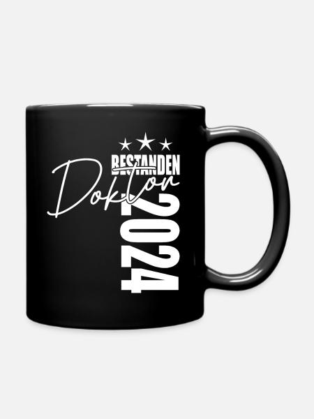 Doktor bestanden - Tasse einfarbig - Schwarz