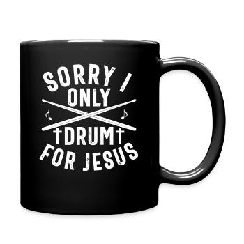 Tambour Chrétien Tambour Joueur Bâton Hommes Jésus - Mug uni - noir - Droite