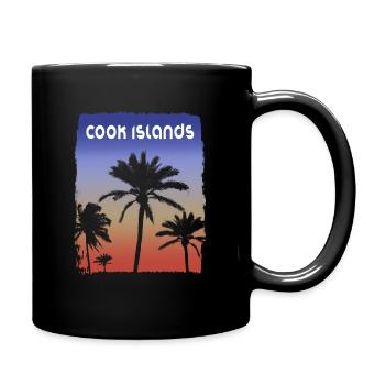 Cook Islands French Polynesia Sunset Vacation - Full Colour Mug - black - Right