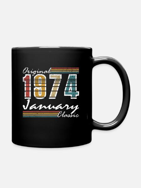 50. Geburtstag Legende Jahrgang 1974 Vintage - Tasse einfarbig - Schwarz