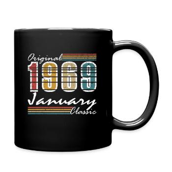 Januar 1969 Januar Geburtstag Januar 1969 - Tasse einfarbig - Schwarz - Rechts