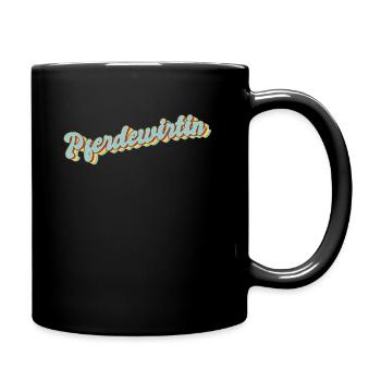 Pferde Abschluss-Geschenk Pferdewirtin - Tasse einfarbig - Schwarz - Rechts