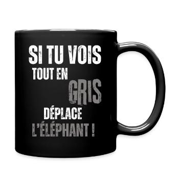cadeau homme, femme, humour, t-shirt humoristique - Mug uni - noir - Droite