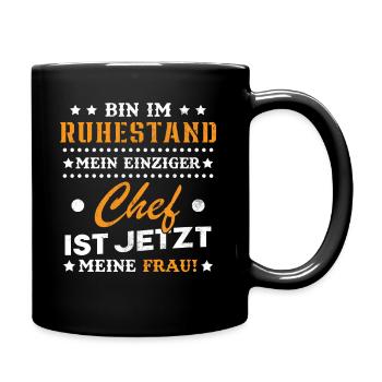 Ich bin im Ruhestand Rentner 2024 2025 2026 - Tasse einfarbig - Schwarz - Rechts