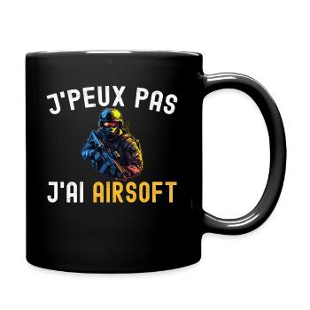 J'Peux Pas J'ai Airsoft Humour Softair Cadeau Fan - Mug uni - noir - Droite