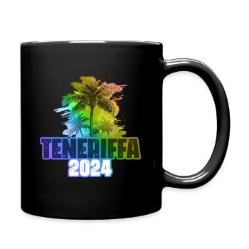 Tenerife 2024 Vacances Palmiers Colorés - Mug uni - noir - Droite