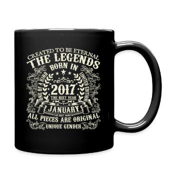 January 2017 Anniversary 2017 January Year - Full Colour Mug - black - Right