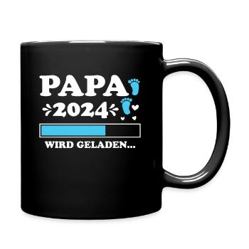 Vater 2024 Werdender Papa Loading 2024 - Tasse einfarbig - Schwarz - Rechts