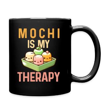 Mochi Japanischer Reiskuchen Süßigkeiten Snack Süßes Mochi - Tasse einfarbig - Schwarz - Rechts