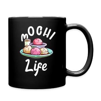 Mochi Japanischer Reiskuchen Süßigkeiten Snack Süßes Mochi - Tasse einfarbig - Schwarz - Rechts