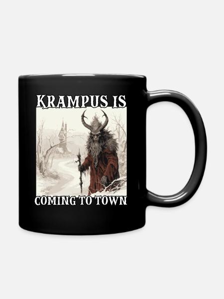 Krampus Maske | Krampus Kostüm Kramperl | - Tasse einfarbig - Schwarz